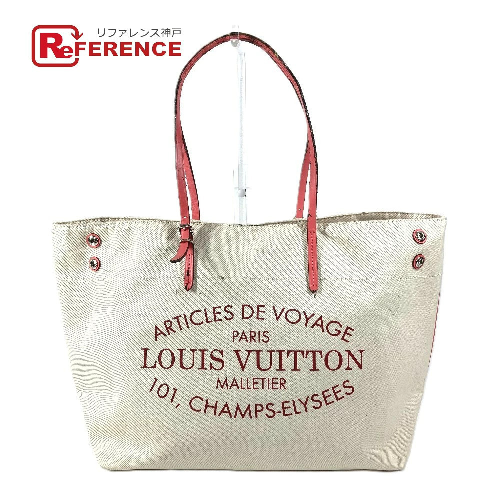 Louis Vuitton Summer Collection Cabas Tote Bag Shoulder Canvas Leather Corail